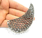 Large Pendant Silver Pendant Antique Silver Plated Metal (104x45mm) G11088