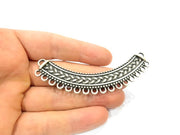 Collar Pendant Silver Pendant Antique Silver Plated Metal (36x16mm) G11109