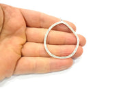 10 Silver Charms Antique Silver Plated Metal (51x43mm) G12806