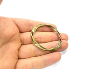 2 Curved Circle Connector Antique Bronze Connector Antique Bronze Plated Metal  (50x44mm) G11120