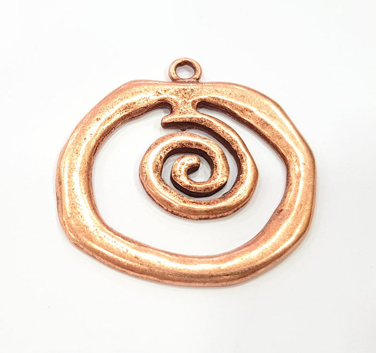 Copper Color Pendant Copper Medallion Pendant Copper Plated Pendant (51mm) G9502