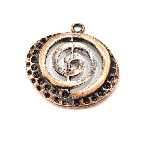 4 Antique Copper Charm Antique Copper Plated Charm (35x32mm) G9509