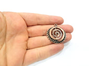 4 Antique Copper Charm Antique Copper Plated Charm (35x32mm) G9509