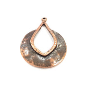 2 Antique Copper Charm Antique Copper Plated Charm (46x34mm) G9510