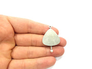 2 Silver Charms Antique Silver Plated Charms (39x26mm) G9525