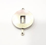 20 Silver Charms Antique Silver Plated Connector (41x29mm) G9527