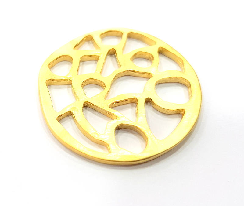 Gold Connector Pendant Gold Plated Metal (41mm)  G11132