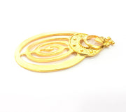 Gold Pendant Gold Plated Metal (81x42mm)  G11133