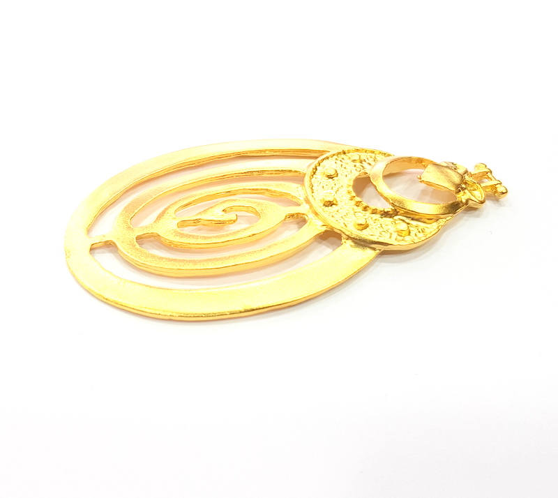 Gold Pendant Gold Plated Metal (81x42mm)  G11133