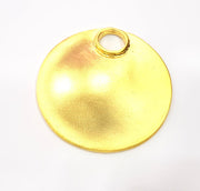 Medallion Pendant Gold Pendant Gold Plated Metal (60mm)  G11137