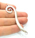 Silver Connector Pendant Antique Silver Plated Metal (80x24mm) G11155