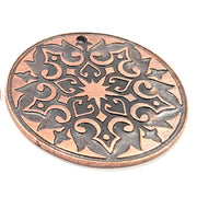 Copper Pendant Antique Copper Pendant Antique Copper Plated Metal (40mm) G11269