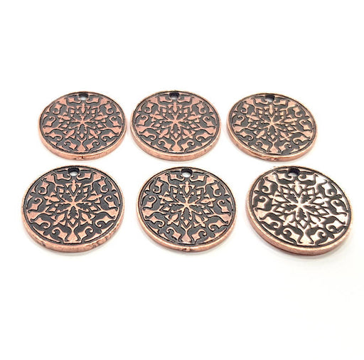 6 Copper Charm Antique Copper Charm Antique Copper Plated Metal (20mm) G11275
