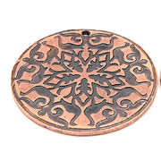 Copper Pendant Antique Copper Pendant Antique Copper Plated Metal (40mm) G11276