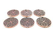 6 Copper Charm Antique Copper Charm Antique Copper Plated Metal (20mm) G11280