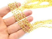 Gold Chain Gold Plated Chain 1 Meter - 3.3 Feet  (8x5 mm) G9572