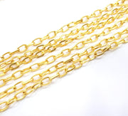 Gold Chain Gold Plated Chain 1 Meter - 3.3 Feet  (8x5 mm) G9572