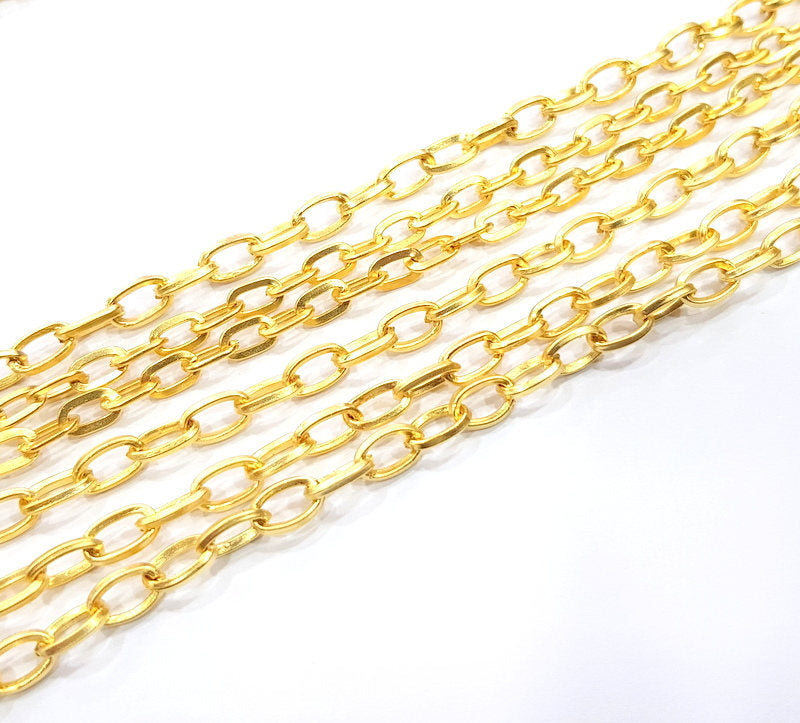 Gold Chain Gold Plated Chain 1 Meter - 3.3 Feet  (8x5 mm) G9572