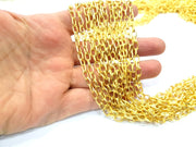 Gold Chain Gold Plated Chain 1 Meter - 3.3 Feet  (8x5 mm) G9572