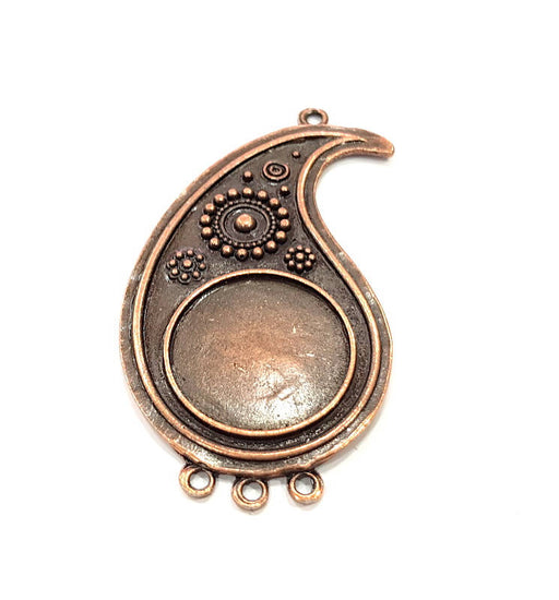 Copper Pendant Blank Connector Antique Copper Plated Metal (69x37mm)  G11299