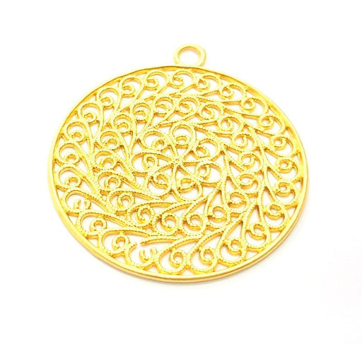 Gold Pendant Gold Plated Metal (50mm)  G11326