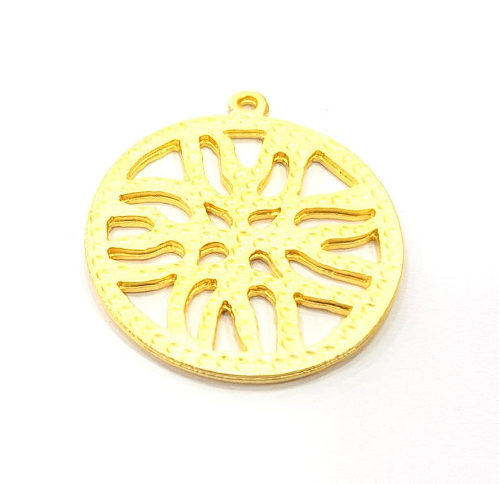 2 Gold Charms Gold Plated Metal (30mm)  G11330