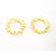 4 Gold Connector Charms Gold Plated Metal (26mm)  G11331