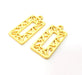 2 Rectangle Charms Gold Charms Gold Plated Metal (30x14mm)  G15858