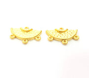 2 Gold Connector Gold Plated Metal (25x16mm)  G11347