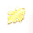 2 Leaf Charms Gold Plated Metal (40x26mm)  G11363