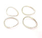 8 Twisted Circle Connector Antique Silver Plated Metal (31x24mm) G11384