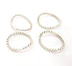 8 Twisted Circle Connector Antique Silver Plated Metal (31x24mm) G11384