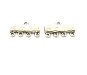 8 Silver End Bar Connector Antique Silver Plated Metal (20x13mm) G14921