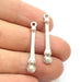 10 Silver Charms Antique Silver Plated Metal (36x5mm) G11420