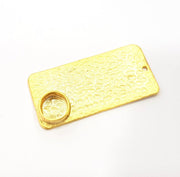 Gold Pendant Blank Mosaic Base inlay Blank Necklace Blank Resin Blank Mountings Gold Plated Brass ( 10mm blank ) G9579