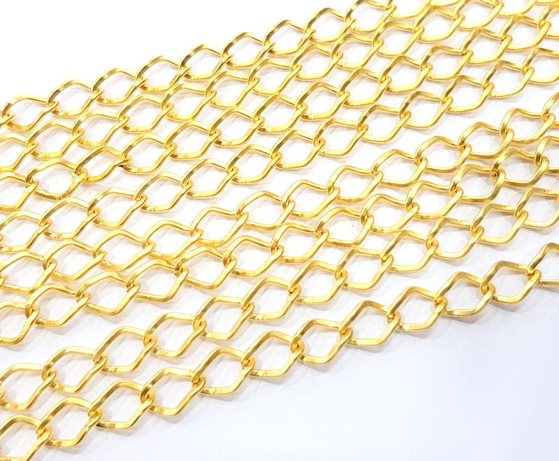 Gold Chain Gold Plated Chain 1 Meter - 3.3 Feet  (9x6 mm) G9584