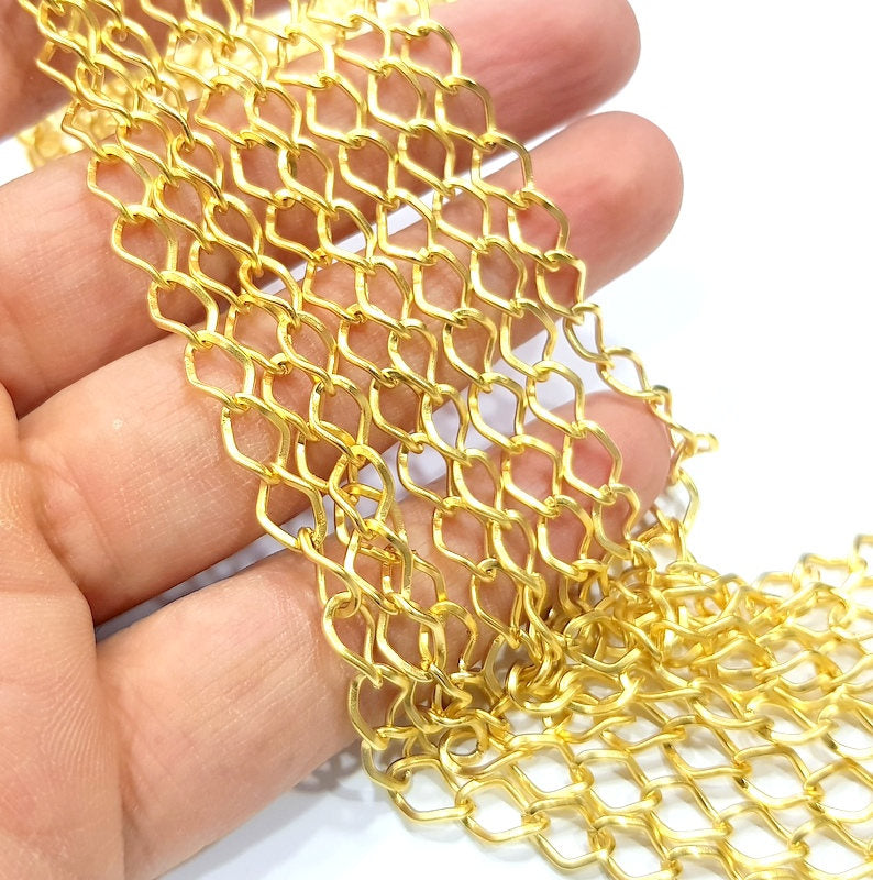 Gold Chain Gold Plated Chain 1 Meter - 3.3 Feet  (9x6 mm) G9584