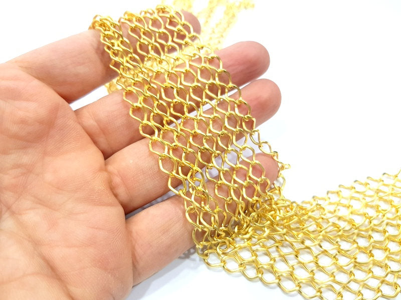 Gold Chain Gold Plated Chain 1 Meter - 3.3 Feet  (9x6 mm) G9584