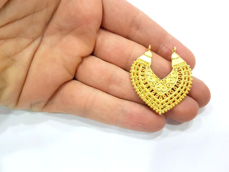 Gold Charm Gold Plated Charms  (43x36mm)  G9620