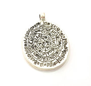 Silver Pendant Antique Silver Plated Pendants (39x29mm)  G9621