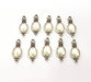 20 Silver Charms Antique Silver Plated Charms (17x7mm) G9626
