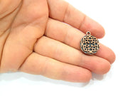 6 Copper Pendant Blank Mosaic Base inlay Blank Necklace Blank Resin Mountings Antique Copper Plated Metal ( 16 mm round blank) G13955