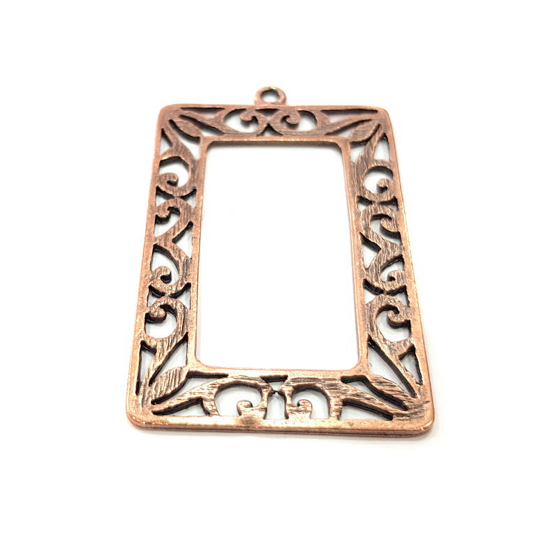 2 Copper Pendant Antique Copper Pendant Antique Copper Plated Metal (58x36mm) G11514