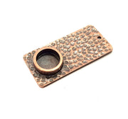 10 Copper Pendant Blank Mosaic Base inlay Blank Necklace Blank Resin Mountings Antique Copper Plated Metal ( 10 mm round blank) G11581