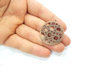 2 Copper Pendant Antique Copper Pendant Antique Copper Plated Metal (35mm) G11521