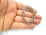 2 Copper Pendant Antique Copper Pendant Antique Copper Plated Metal (61x40mm) G11529