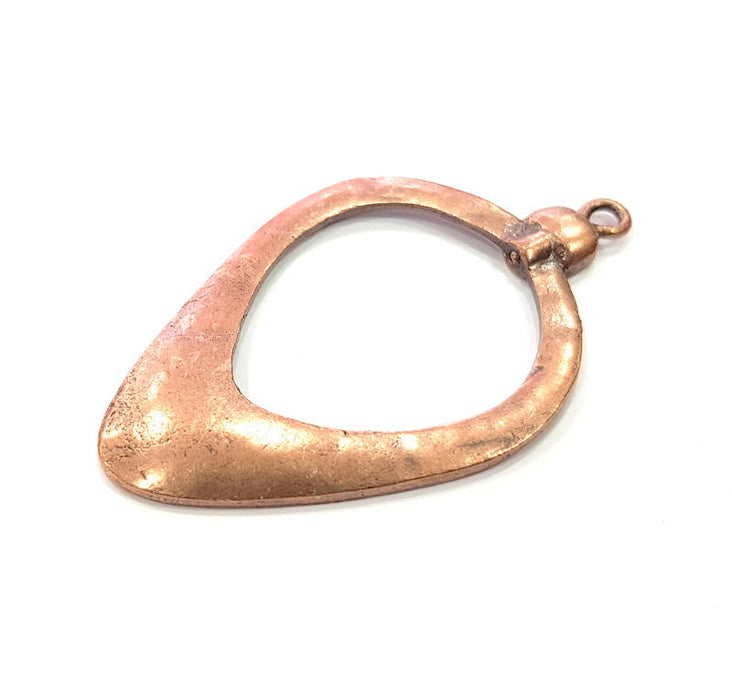 2 Copper Pendant Antique Copper Pendant Antique Copper Plated Metal (56x33mm) G11544