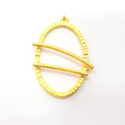 2 Gold Charm Gold Plated Charms (41x30mm)  G9653