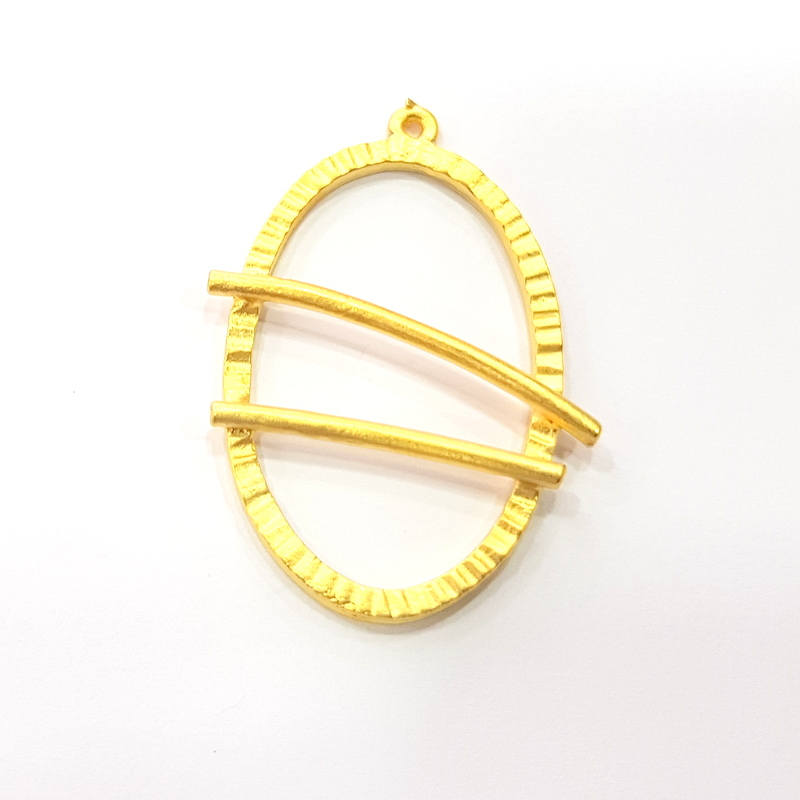 2 Gold Charm Gold Plated Charms (41x30mm)  G9653