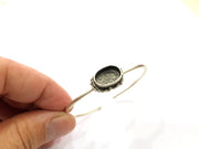 Silver Bracelet Blanks Bangle Blanks Cuff Blanks Adjustable Bracelet Blank Antique Silver Plated Brass ( 14x10mm Blanks ) G9666